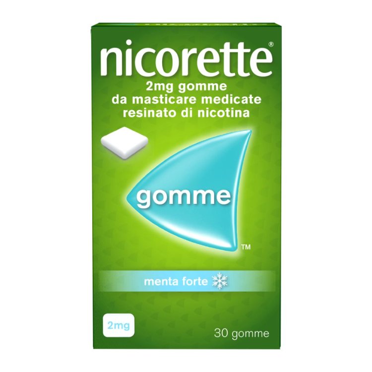Nicorette Gomme da Masticare - Utili per smettere di fumare - Gusto Menta Forte - 30 gomme 2 mg