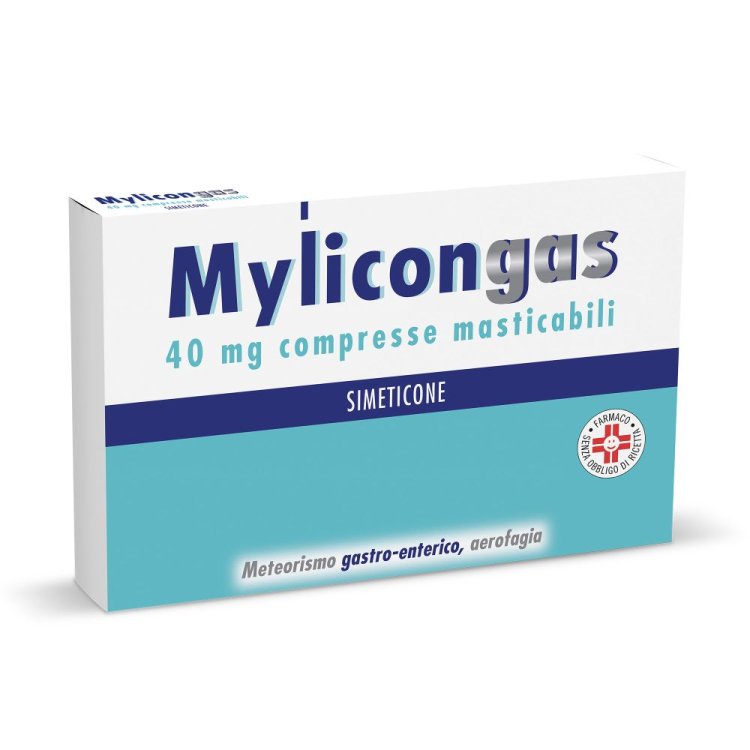 Mylicongas - Simeticone contro gonfiore e meteorismo - 50 compresse Masticabili 