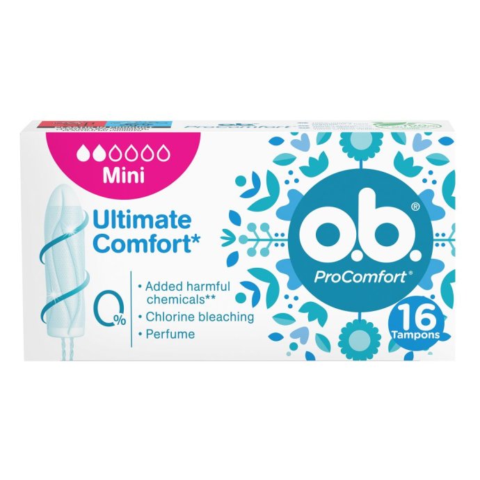 O.B. ProComfort Mini - Assorbenti interni per flusso leggero - 16 assorbenti O.B. ProComfort Mini - Assorbenti interni per flusso leggero - 16 assorbenti