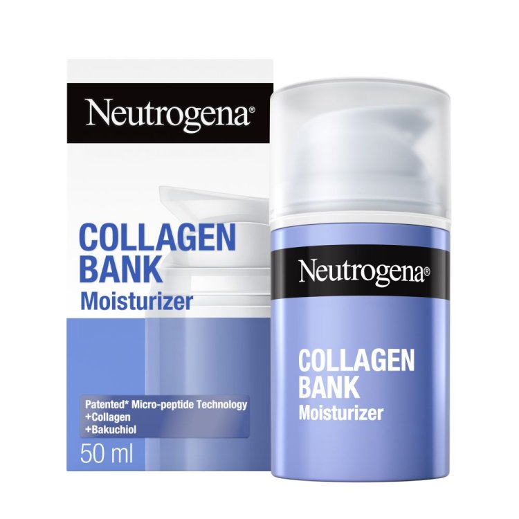 Neutrogena Collagen Bank Crema Notte - Crema viso antietà con Collagene Marino e Bakuchiol - 50 ml