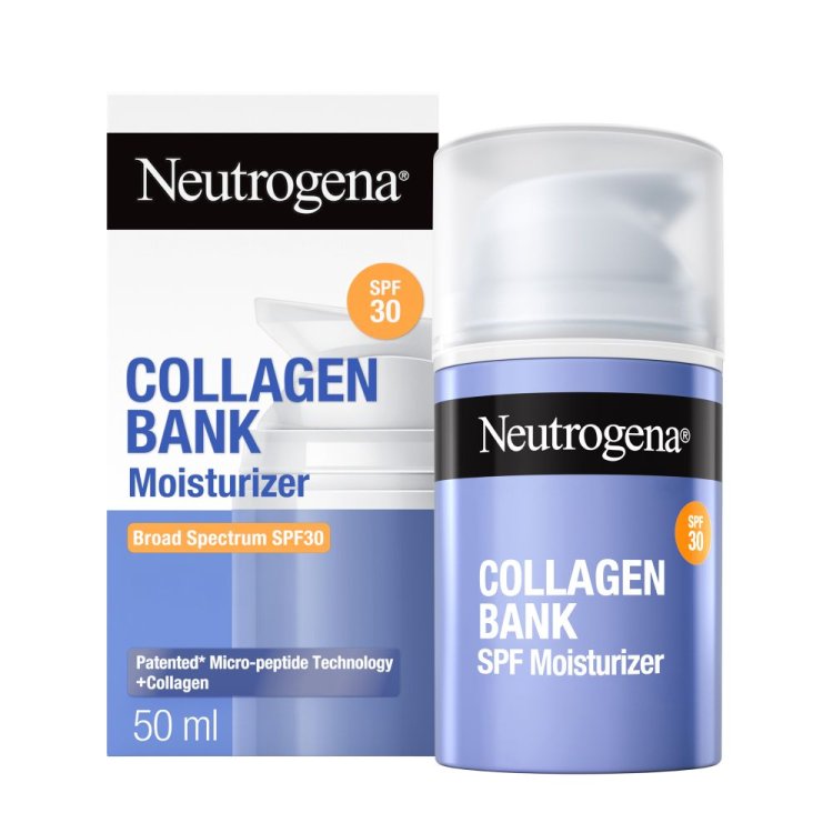 Neutrogena Collagen Bank Crema viso SPF30 - Crema viso antietà con Collagene Marino e con protezione solare - 50 ml
