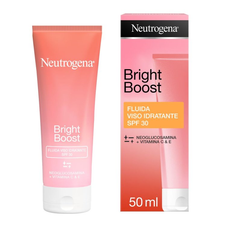 Neutrogena Bright Boost Fluida Viso Idratante SPF30 - Fluido viso per prime rughe con protezione solare - 50 ml