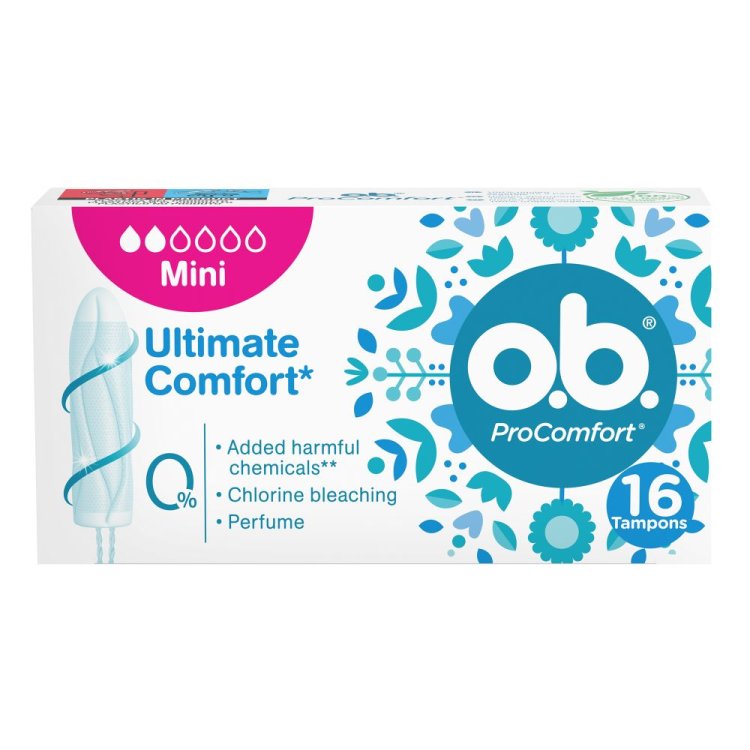 O.B. ProComfort Mini - Assorbenti interni per flusso leggero - 16 assorbenti O.B. ProComfort Mini - Assorbenti interni per flusso leggero - 16 assorbenti