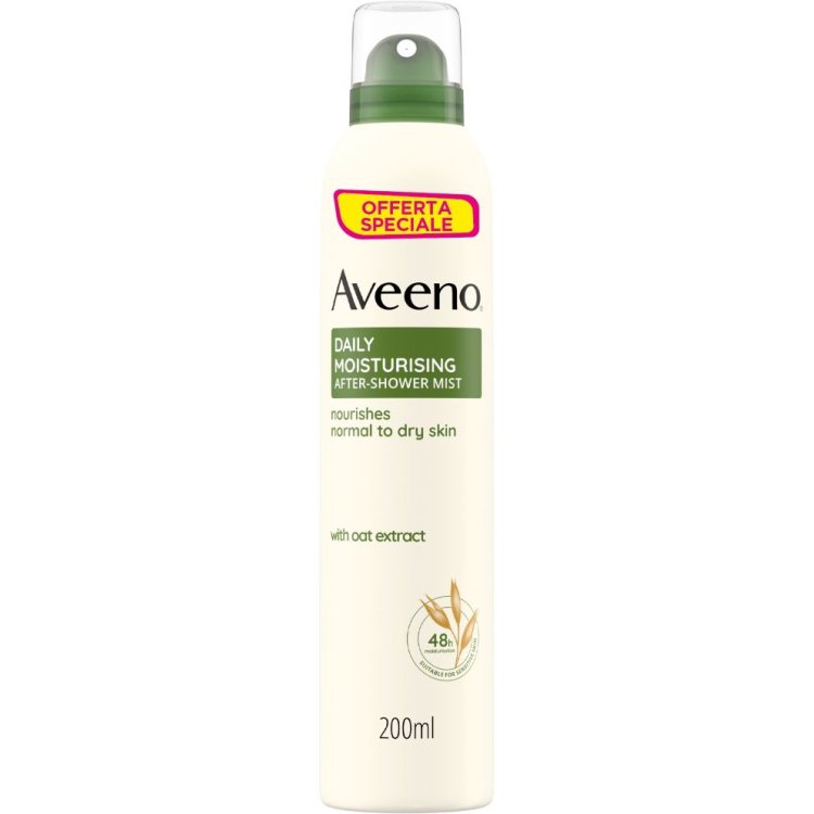Aveeno Spray Idratante Dopo Doccia - Ideale per pelle secca e sensibile - 200 ml Aveeno Spray Idratante Dopo Doccia - Ideale per pelle secca e sensibile - 200 ml