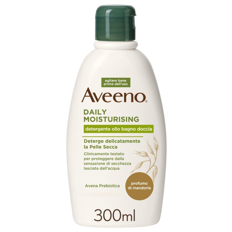 Aveeno Detergente Olio Bagno e Doccia - Detergente per pelli da normali a secche al profumo di mandorle - 300 ml Aveeno Detergente Olio Bagno e Doccia - Detergente per pelli da normali a secche al profumo di mandorle - 300 ml