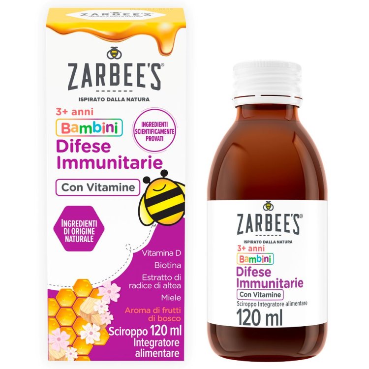 Zarbee's Difese Immunitarie Bambini - Integratore per stimolare il sistema immunitario dei bambini - 120 ml Zarbee's Difese Immunitarie Bambini - Integratore per stimolare il sistema immunitario dei bambini - 120 ml