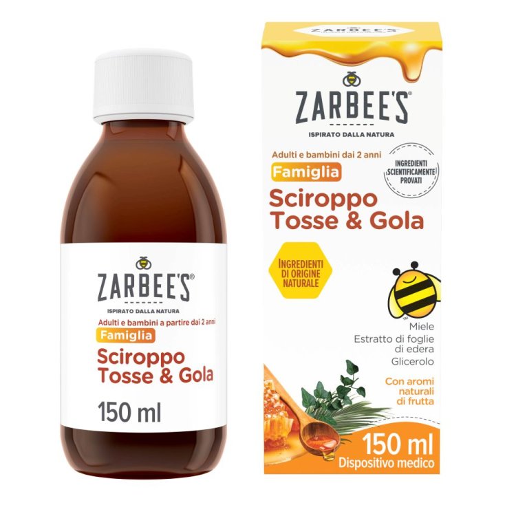 Zarbee's Sciroppo Tosse & Gola - Sciroppo per tosse secca e tosse grassa - 150 ml Zarbee's Sciroppo Tosse & Gola - Sciroppo per tosse secca e tosse grassa - 150 ml