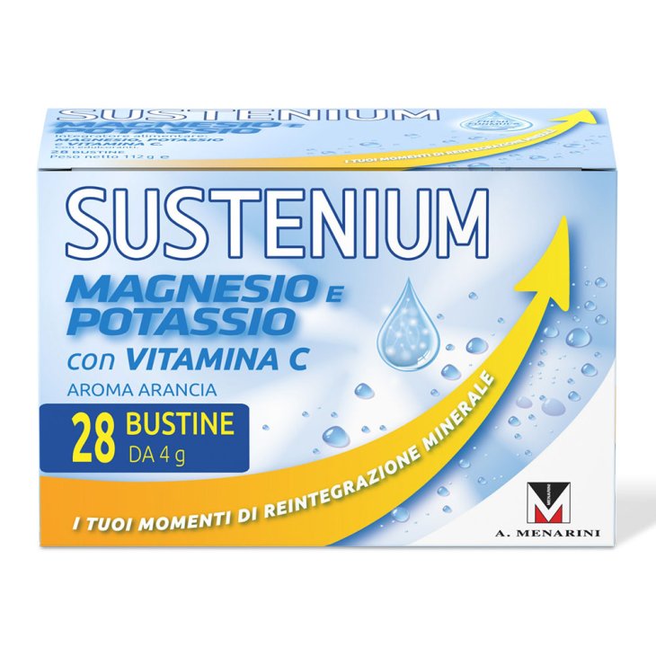 Sustenium Magnesio e Potassio - Integratore per stanchezza ed affaticamento - 28 bustine 