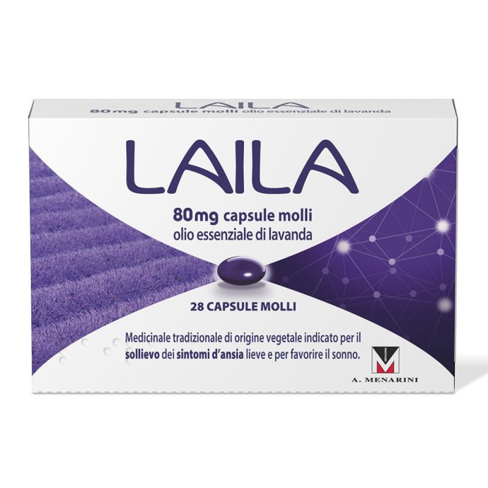 Laila - Contro ansia lieve e disturbi del sonno - 28 Capsule Molli Laila - Contro ansia lieve e disturbi del sonno - 28 Capsule Molli