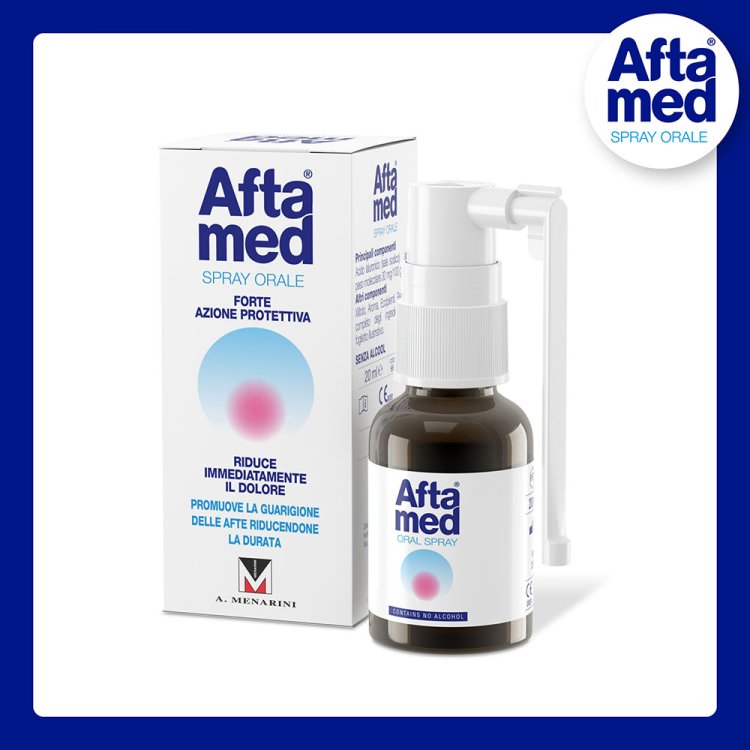 Aftamed Spray Orale Lenitivo Calmante Anti-Irritazioni - Per il trattamento delle afte - 20 ml