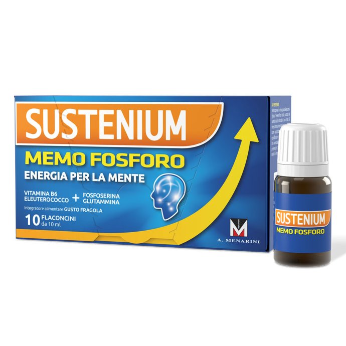 Sustenium Memo Fosforo - Integratore per la memoria e la concentrazione - 10 flaconcini