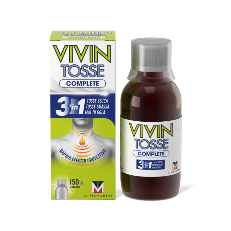 Vivin Tosse Complete Sciroppo - Rapido sollievo da mal di gola, tosse secca e tosse grassa - 150 ml Vivin Tosse Complete Sciroppo - Rapido sollievo da mal di gola, tosse secca e tosse grassa - 150 ml