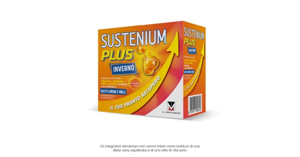 Sustenium Plus Inverno Gusto Limone e Miele - Integratore alimentare  energizzante ed immunostimolante - 22 bustine