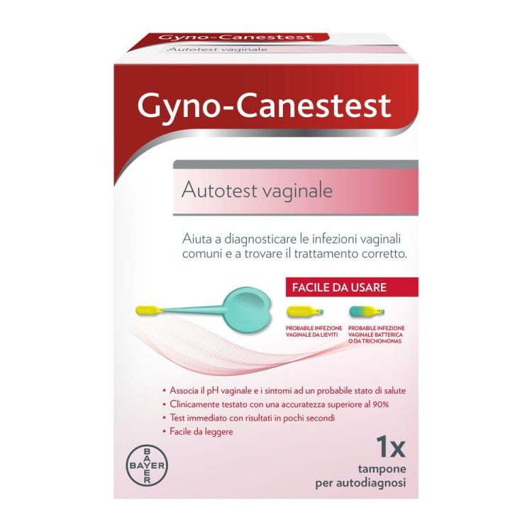 Gyno Canesten Gynocanestest Autotest Vaginale per Infezioni 1 Tampone