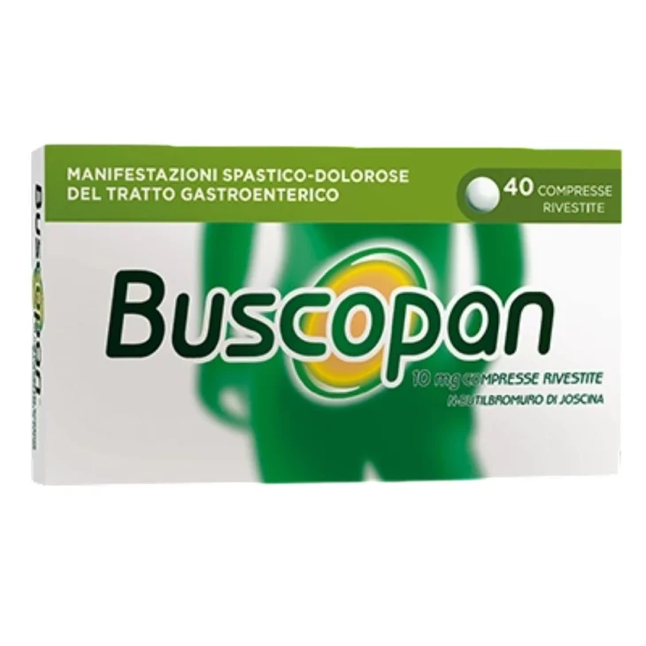 Buscopan - Per mal di pancia e dolori addominali - 40 compresse rivestite 10 mg