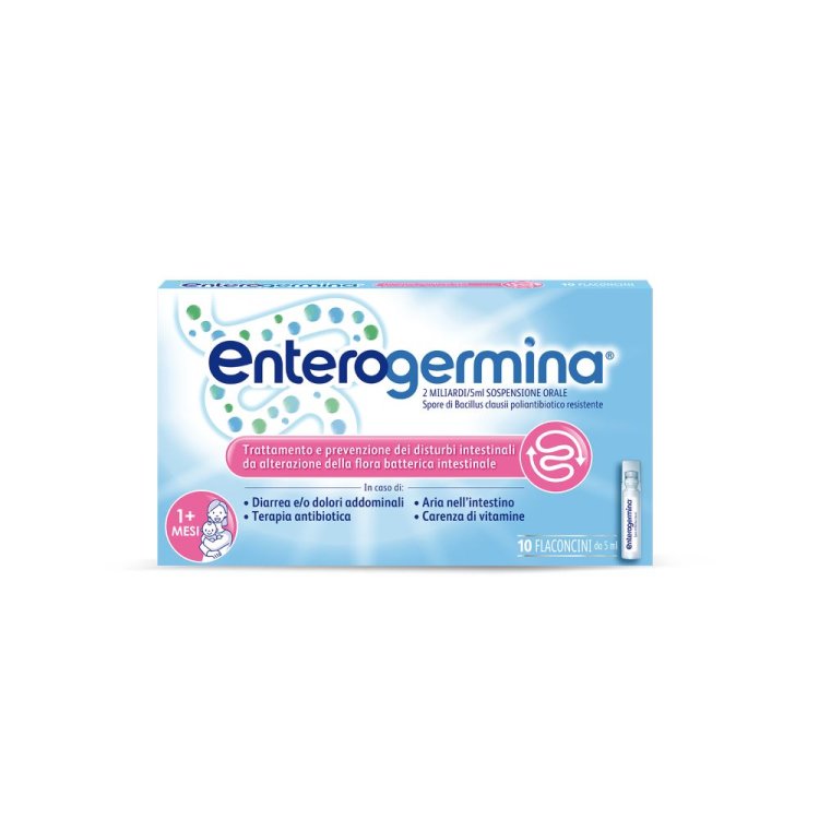 Enterogermina 2 Miliardi - Equilibrio della flora batterica intestinale - 10 flaconcini da 5 ml Enterogermina 2 Miliardi - Equilibrio della flora batterica intestinale - 10 flaconcini da 5 ml