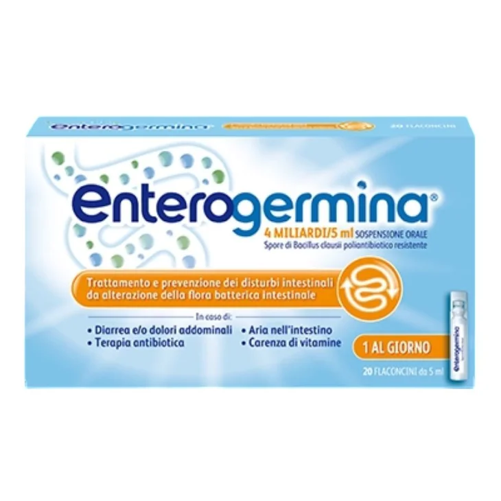 Enterogermina 4 Miliardi - Equilibrio della flora batterica intestinale - 20 flaconcini