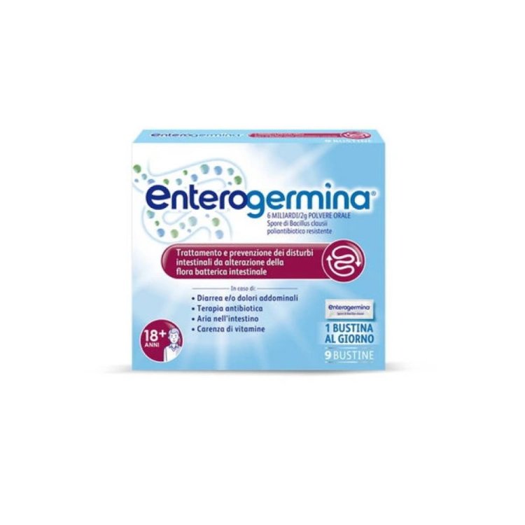 Enterogermina 6 Miliardi - Equilibrio della flora batterica intestinale - 9 bustine orosolubili