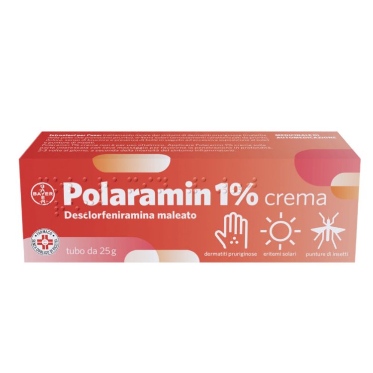 Polaramin Crema 1% - Trattamento delle irritazioni della pelle - 25 g 