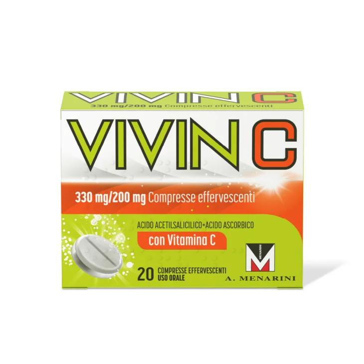 Vivin C - Sintomi influenzali e raffreddore - 20 Compresse Effervescenti 330mg+200mg