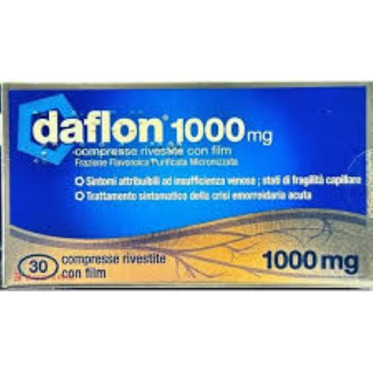 Daflon 1000 - Trattamento di emorroidi e fragilità capillare - 30 compresse rivestite - 1000 mg Daflon 1000 - Trattamento di emorroidi e fragilità capillare - 30 compresse rivestite - 1000 mg