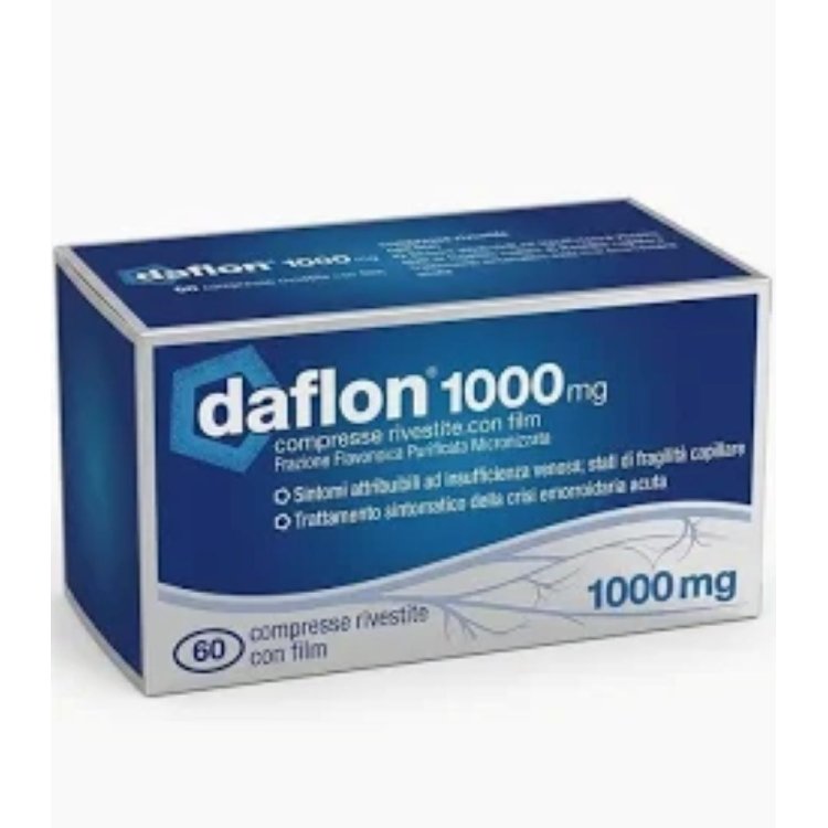 Daflon 1000 - Trattamento di emorroidi e fragilità capillare - 60 compresse rivestite - 1000 mg Daflon 1000 - Trattamento di emorroidi e fragilità capillare - 60 compresse rivestite - 1000 mg