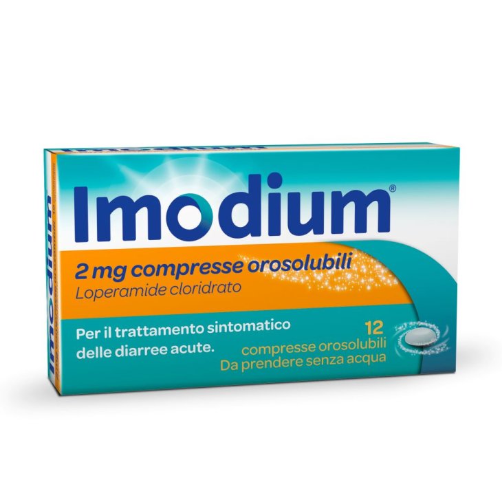 Imodium - Per il trattamento della diarrea acuta - 12 Compresse Orosolubili 2mg