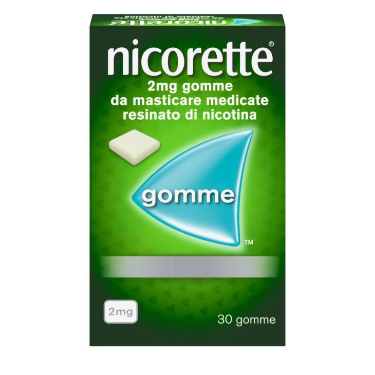 Nicorette Gomme da Masticare - Utili per smettere di fumare - Gusto classico - 30 gomme 2 mg