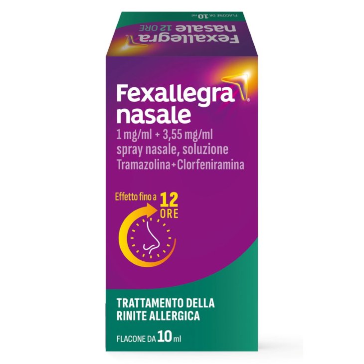 Fexallegra Spray Nasale - Antistaminico decongestionante per allergia e rinite allergica - 10 ml