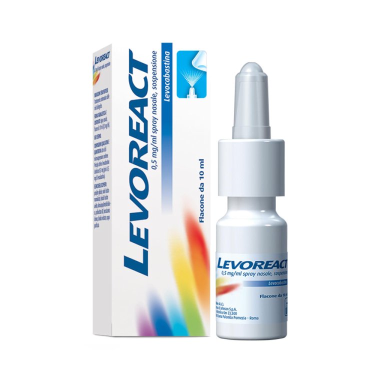 Levoreact Spray Nasale Antistaminico - Contro il naso chiuso da rinite allergica - 10 ml 