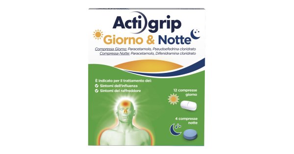 Actigrip Giorno & Notte - Rapido Sollievo Dai Sintomi Del Raffreddore ...