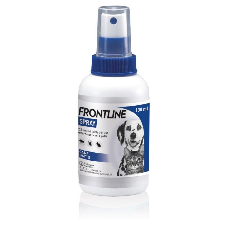 Frontline Spray Antiparassitario per Cani, Gatti e cuccioli - Protegge contro Pulci, Zecche E Pidocchi - 100 ml