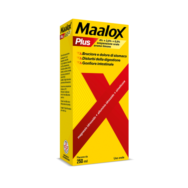 Maalox Plus Sciroppo - Rapido sollievo dal bruciore di stomaco e difficoltà a digerire - Sospensione orale da 250 ml Maalox Plus Sciroppo - Rapido sollievo dal bruciore di stomaco e difficoltà a digerire - Sospensione orale da 250 ml