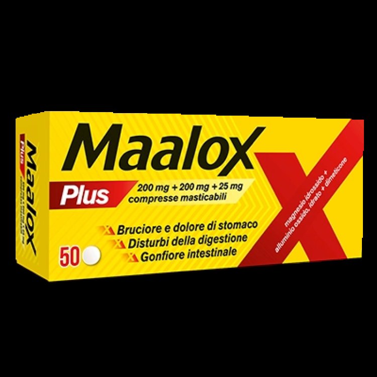 Maalox Plus 50 Compresse Masticabili Maalox Plus 50 Compresse Masticabili