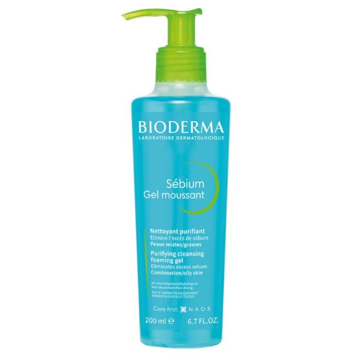 Bioderma Sebium Gel Moussant - Detergente purificante per pelle mista e grassa - 200 ml