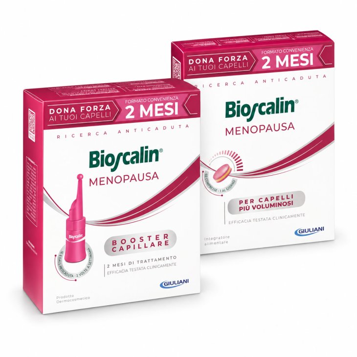 Bundle Bioscalin Menopausa Trattamento 2 mesi - Fiale anticaduta + Integratore