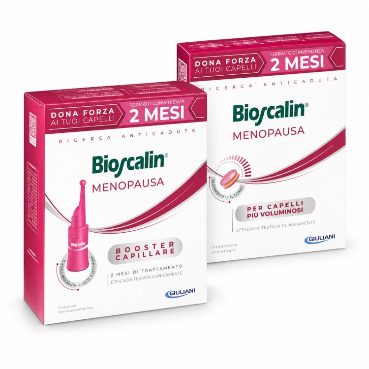 Bundle Bioscalin Menopausa Trattamento 2 mesi - Fiale anticaduta + Integratore