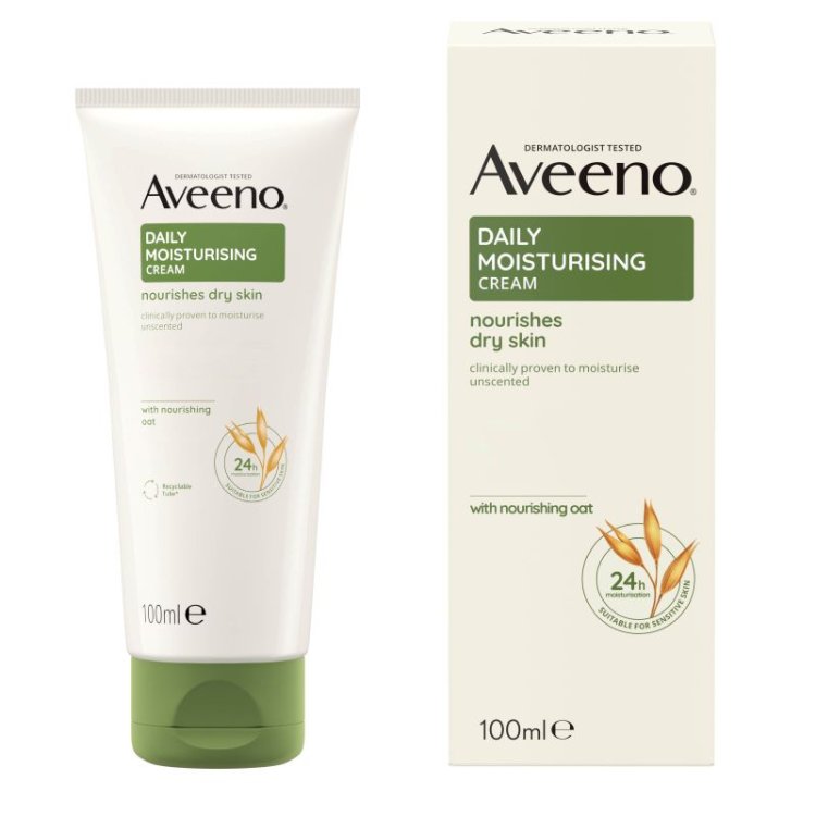 Aveeno Daily Moisturising Crema Idratante Corpo - Crema nutriente per pelli normali e secche - 100 ml