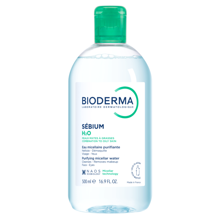 Bioderma Sebium H2O Acqua Micellare - Detergente struccante per pelle mista e grassa - 500 ml