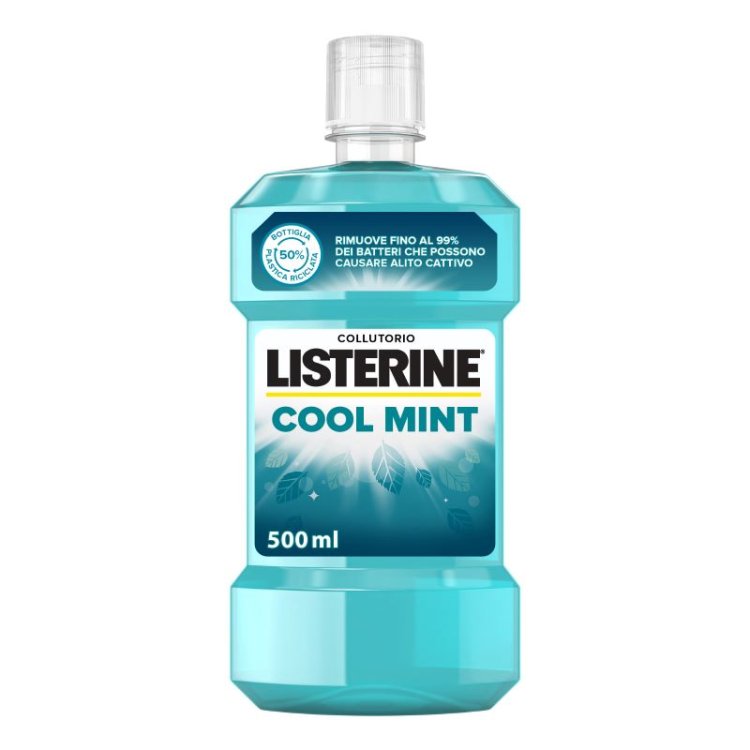 Listerine Coolmint Collutorio - Antiplacca e alito fresco con olii essenziali antibatterici - 500 ml