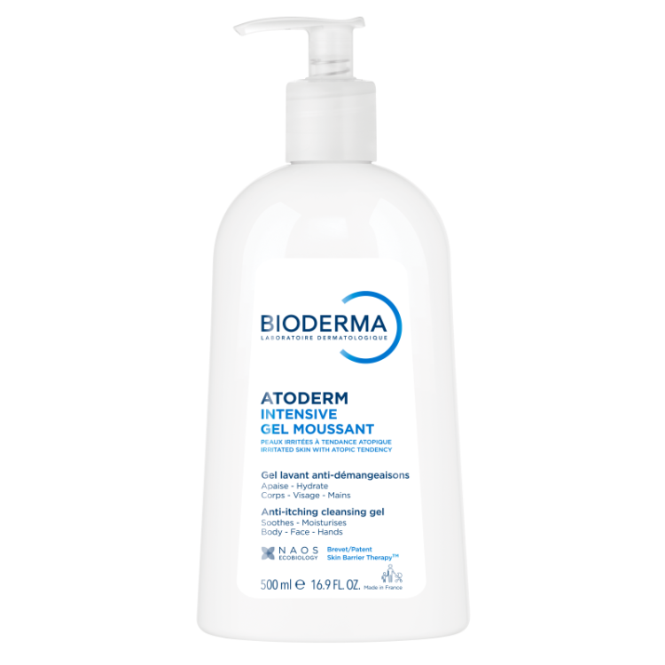 Bioderma Atoderm Intensive Gel Moussant - Detergente quotidiano per pelle molto secca e atopica - 500 ml
