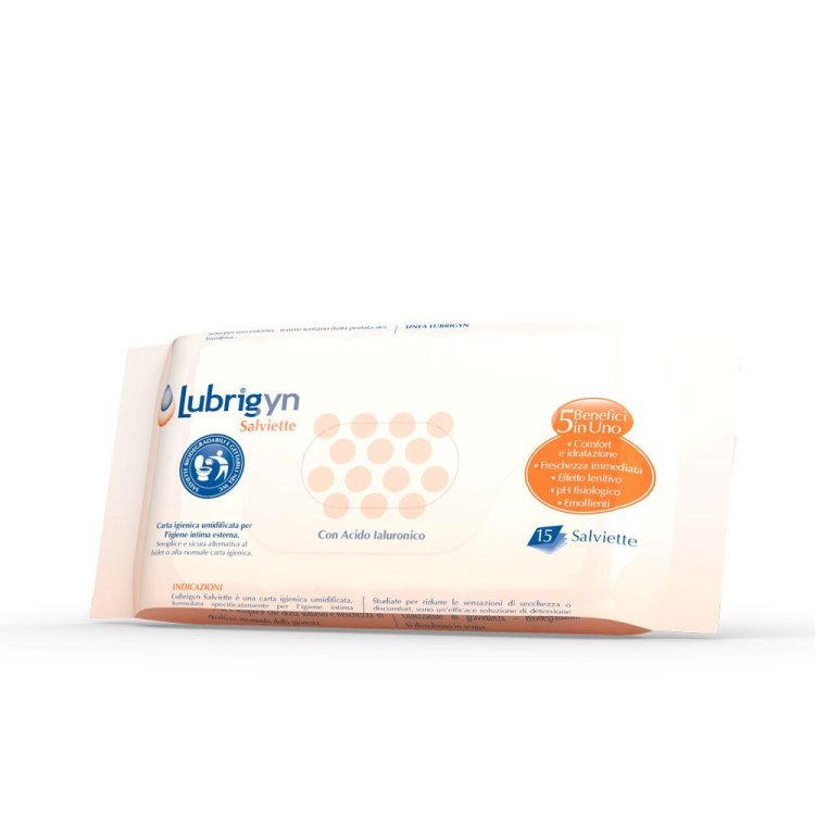 Lubrigyn Salviette Intime Detergenti, Lenitive e Idratanti - 15 Pezzi