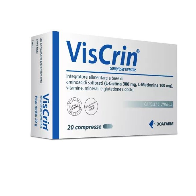 Viscrin - Integratore alimentare per capelli e unghie sane e forti - 20 Compresse