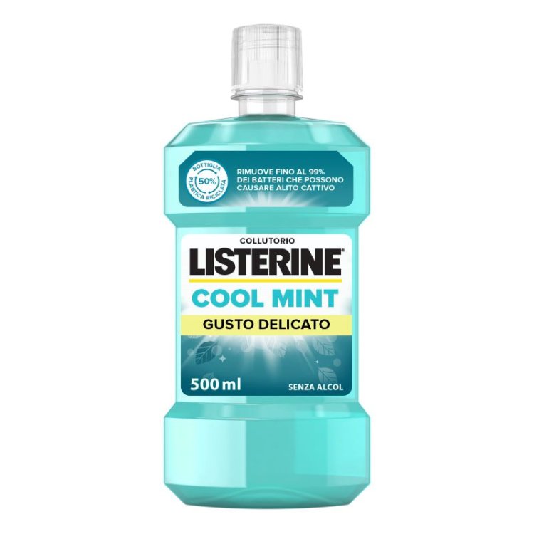 Listerine Coolmint Collutorio Zero Alcol - Antiplacca e alito fresco - Gusto delicato - 500 ml