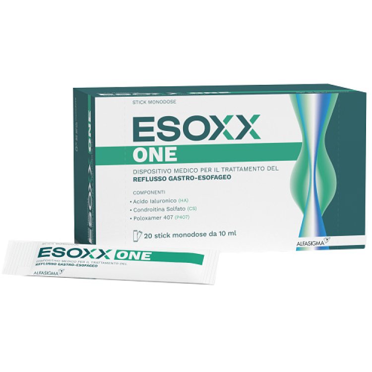 Esoxx One - Per il trattamento del reflusso gastro esofageo - 20 bustine Stick 10 ml