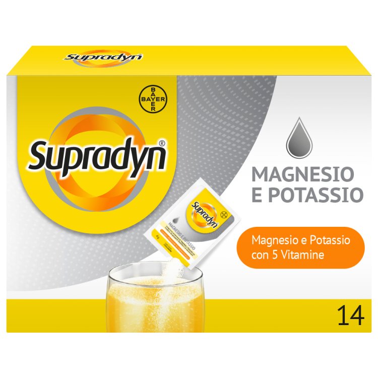 Supradyn Magnesio e Potassio - Integratore per stanchezza ed affaticamento - 14 bustine
