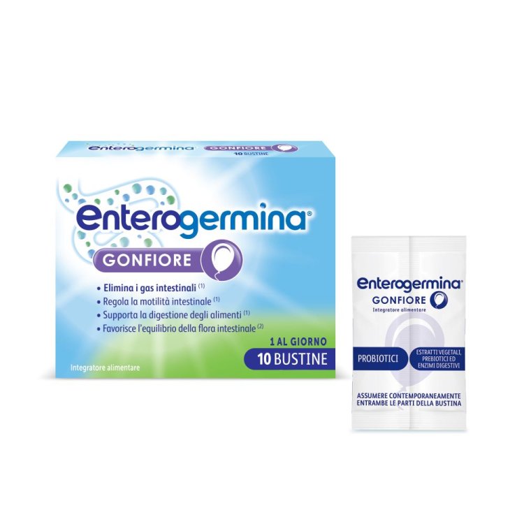Enterogermina Gonfiore - Integratore alimentare per il meteorismo - 10 bustine Enterogermina Gonfiore - Integratore alimentare per il meteorismo - 10 bustine