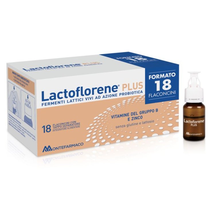 Lactoflorene PLUS - Integratore a base di fermenti lattici vivi - 18 flaconcini Lactoflorene PLUS - Integratore a base di fermenti lattici vivi - 18 flaconcini