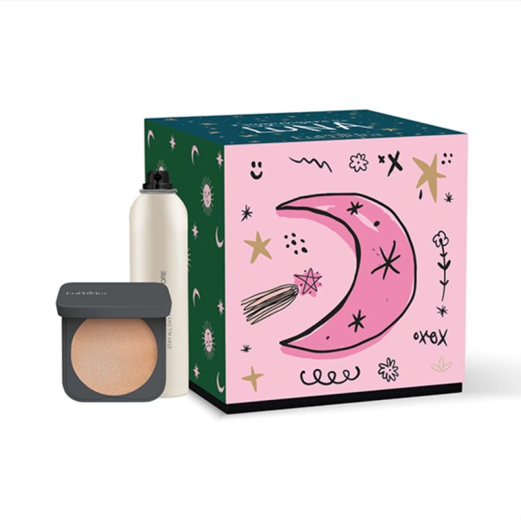 Euphidra Cofanetto di Natale Raggiungere La Luna - Illuminante viso goddess glow + Stay all day fissatore 75 ml