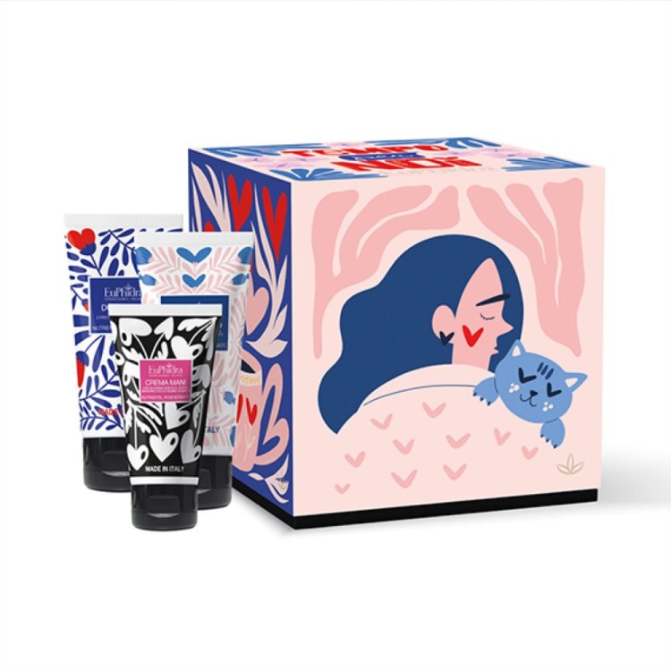 Euphidra Cofanetto di Natale Tempo Per Noi - Doccia gel nutriente 100 ml + Crema corpo nutriente 100 ml + Crema mani nutriente 50 ml